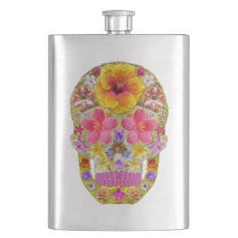 Blume Schädel 4 - tropisch Flachmann