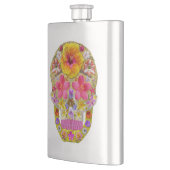 Blume Schädel 4 - tropisch Flachmann (Links)