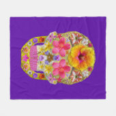 Blume Schädel 4 - tropisch Fleecedecke (Vorderseite (Horizontal))