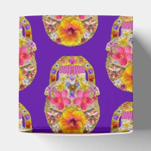 Blume Schädel 4 - tropisch Geschenkschachtel (Oben)