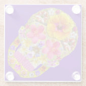 Blume Schädel 4 - tropisch Glasuntersetzer (Rückseite)