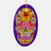 Blume Schädel 4 - tropisch Keramikornament (Rechts)