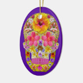Blume Schädel 4 - tropisch Keramikornament (Links)