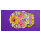 Blume Schädel 4-Tropisch Kissenbezug (Vorderseite-Rechts)