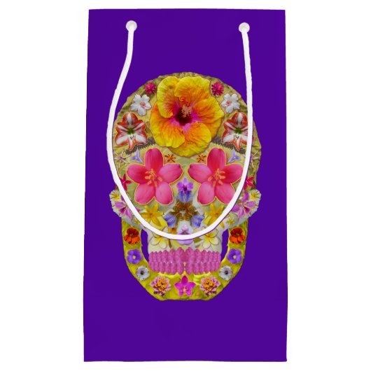 Blume Schädel 4 - tropisch Kleine Geschenktüte (Vorderseite)