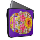 Blume Schädel 4 - tropisch Laptopschutzhülle (Vorne Rechts)
