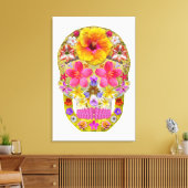 Blume Schädel 4 - tropisch Leinwanddruck (Insitu (Wohnzimmer))