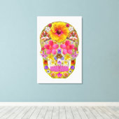 Blume Schädel 4 - tropisch Leinwanddruck (Insitu (Holzboden))