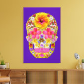 Blume Schädel 4 - tropisch Leinwanddruck (Insitu (Wohnzimmer))