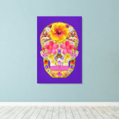 Blume Schädel 4 - tropisch Leinwanddruck (Insitu (Holzboden))