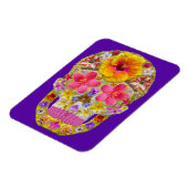 Blume Schädel 4 - tropisch Magnet (Linke Seite)