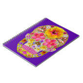 Blume Schädel 4 - tropisch Notizblock (Linke Seite)