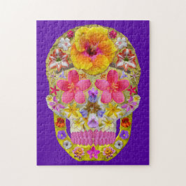 Blume Schädel 4 - tropisch Puzzle