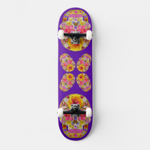 Blume Schädel 4-Tropisch Skateboard