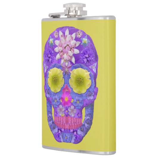 Blume Schädel 5 Flachmann (Links)