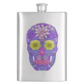 Blume Schädel 5 Flachmann (Vorderseite)