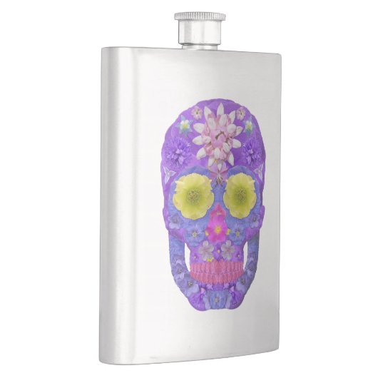 Blume Schädel 5 Flachmann (Rechts)