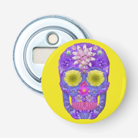 Blume Schädel 5 Flaschenöffner (Vorderseite)