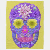 Blume Schädel 5 Fleecedecke (Vorderseite)