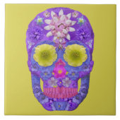 Blume Schädel 5 Fliese (Vorderseite)