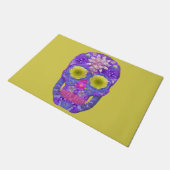 Blume Schädel 5 Fußmatte (Schrägansicht)