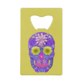 Blume Schädel 5 Geldbeutel Flaschenöffner (Vorderseite)
