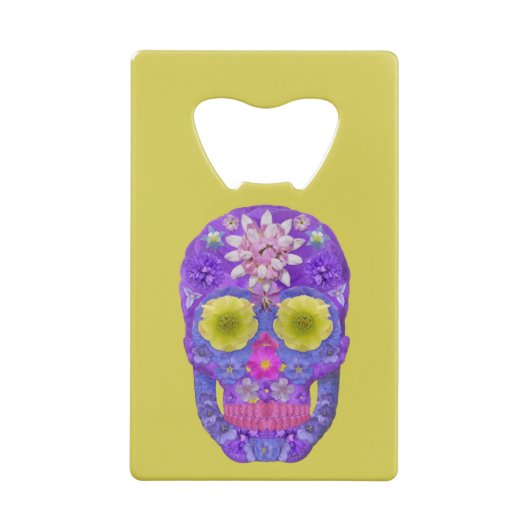 Blume Schädel 5 Geldbeutel Flaschenöffner (Rückseite)