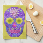 Blume Schädel 5 Geschirrtuch (Viertel Falte)