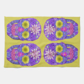 Blume Schädel 5 Geschirrtuch (Horizontal)