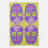 Blume Schädel 5 Geschirrtuch (Vertikal)