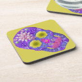 Blume Schädel 5 Getränkeuntersetzer (Linke Seite)