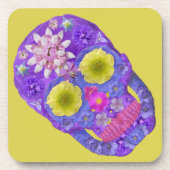 Blume Schädel 5 Getränkeuntersetzer (Vorderseite)