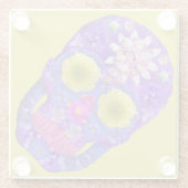 Blume Schädel 5 Glasuntersetzer (Rückseite)