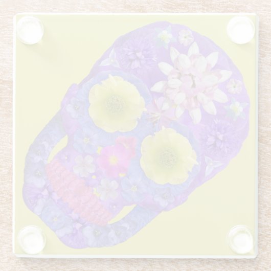 Blume Schädel 5 Glasuntersetzer (Rückseite)