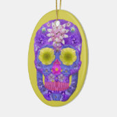 Blume Schädel 5 Keramik Ornament (Links)