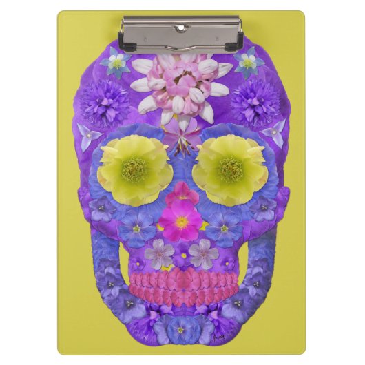 Blume Schädel 5 Klemmbrett (Vorderseite)