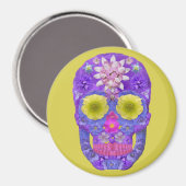 Blume Schädel 5 Magnet (Vorderseite/Rückseite)