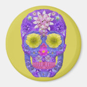 Blume Schädel 5 Magnet (Vorne)