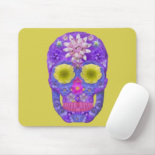 Blume Schädel 5 Mousepad (Mit Mouse)