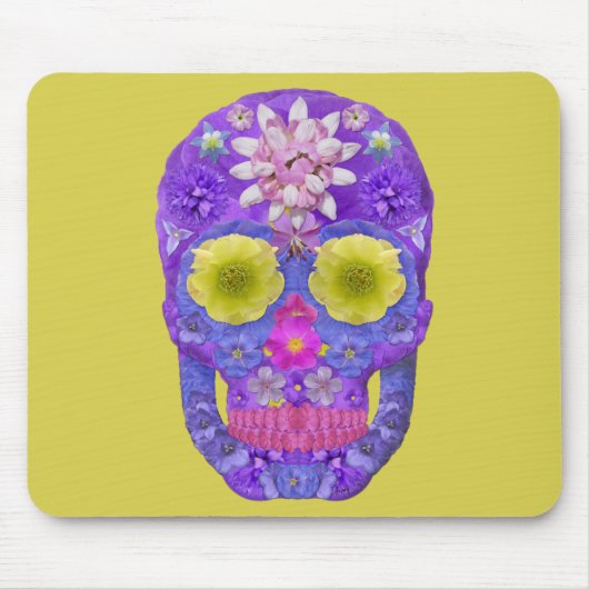 Blume Schädel 5 Mousepad (Vorne)