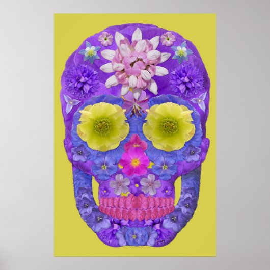 Blume Schädel 5 Poster (Vorne)