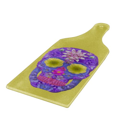 Blume Schädel 5 Schneidebrett (Ecke)