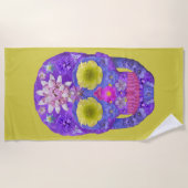 Blume Schädel 5 Strandtuch (Vorderseite)