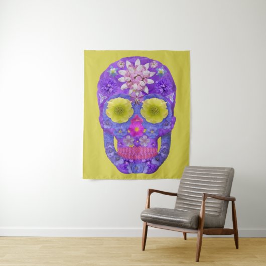 Blume Schädel 5 Wandteppich (Beispiel)