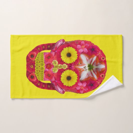 Blume Schädel 6 Badhandtuch Set (Handtuch)