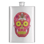 Blume Schädel 6 Flachmann (Vorderseite)