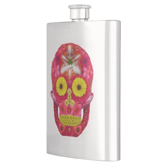 Blume Schädel 6 Flachmann (Links)