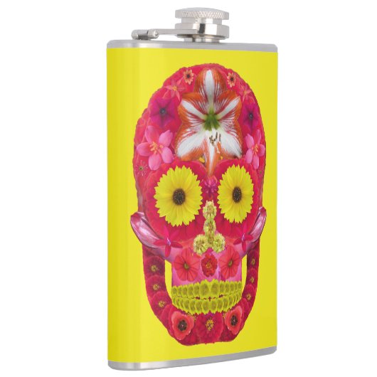 Blume Schädel 6 Flachmann (Rechts)