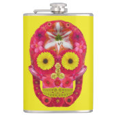 Blume Schädel 6 Flachmann (Vorderseite)