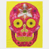 Blume Schädel 6 Fleecedecke (Vorderseite)